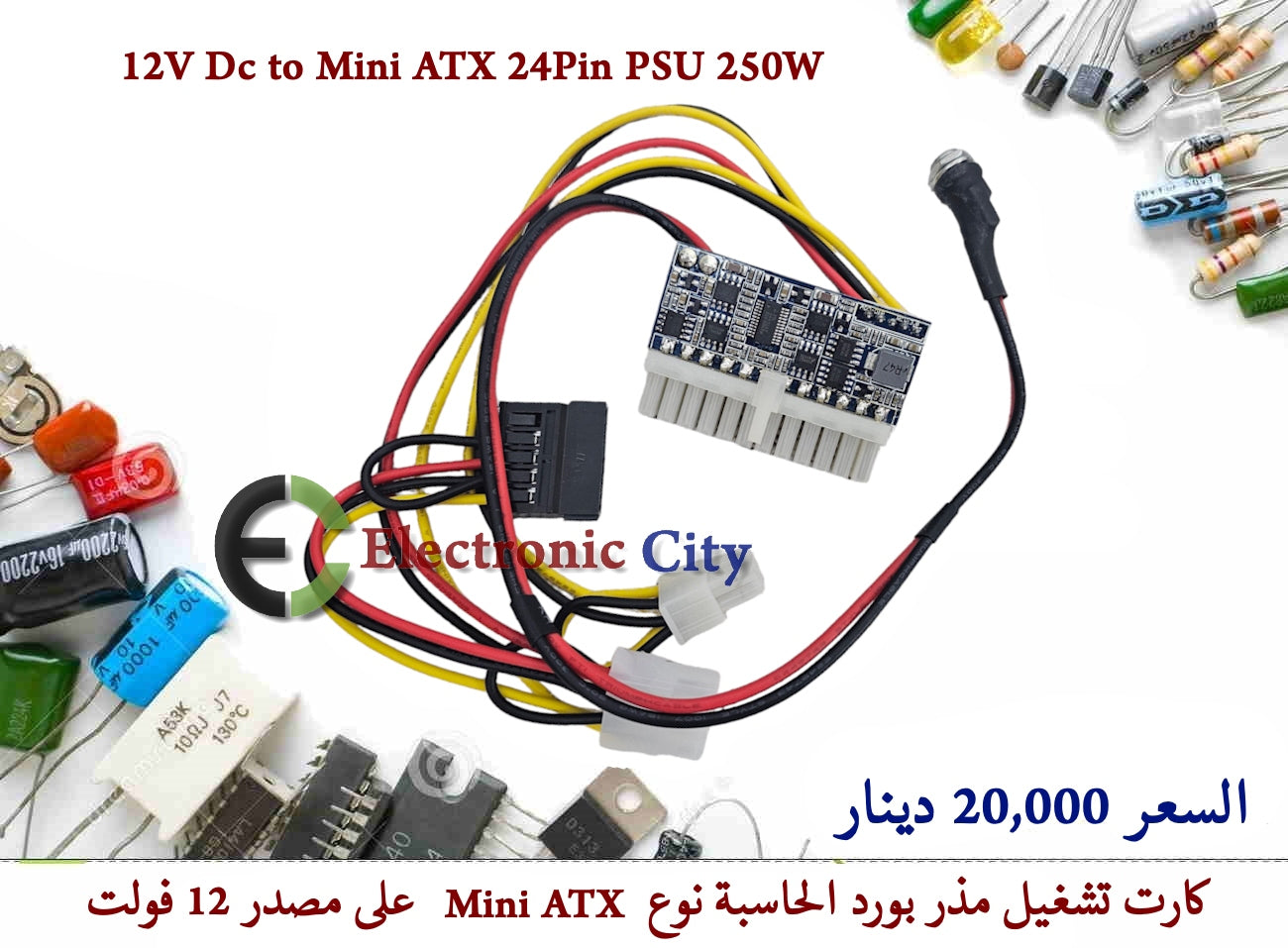 12V Dc to Mini ATX 24Pin PSU 250W #R12 1226200