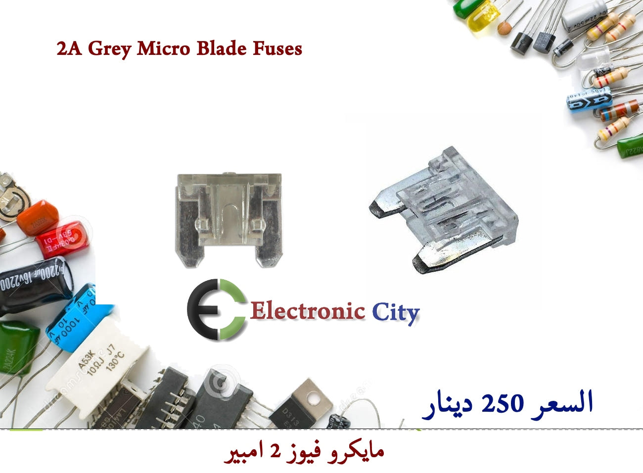 2A Grey Micro Blade Fuses 12018510