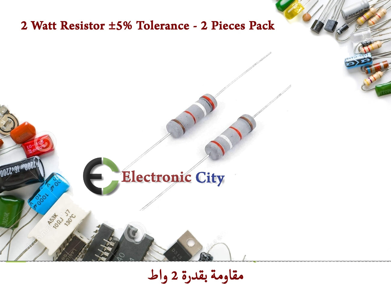 2 Watt Resistor ±5% Tolerance - 2 Pieces Pack