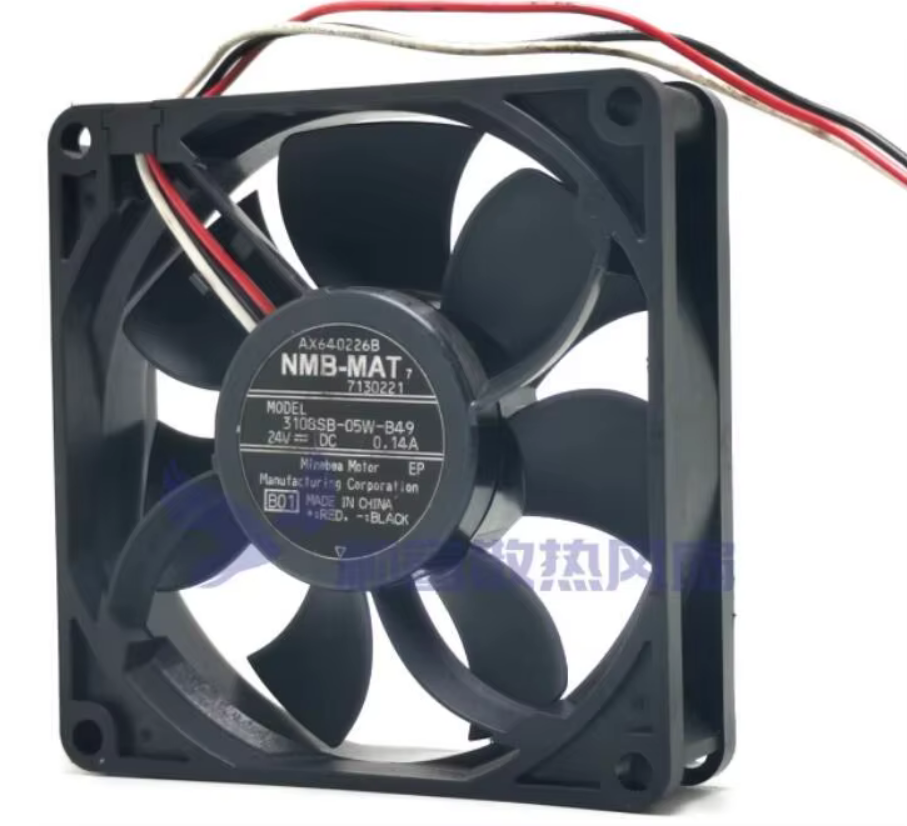 3108SB-05W-B49 8025 DC24V 0.14A 3-Pin Inverter Cooling Fan (Used)