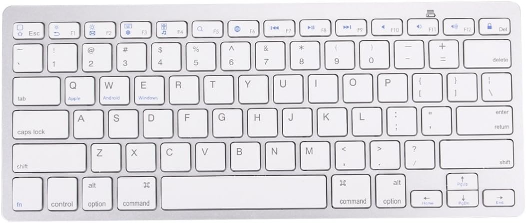 Bluetooth Englsih Keyboard for iPad IOS Android Tablet Phone Computer Slim 78Key Wireless Keyboard