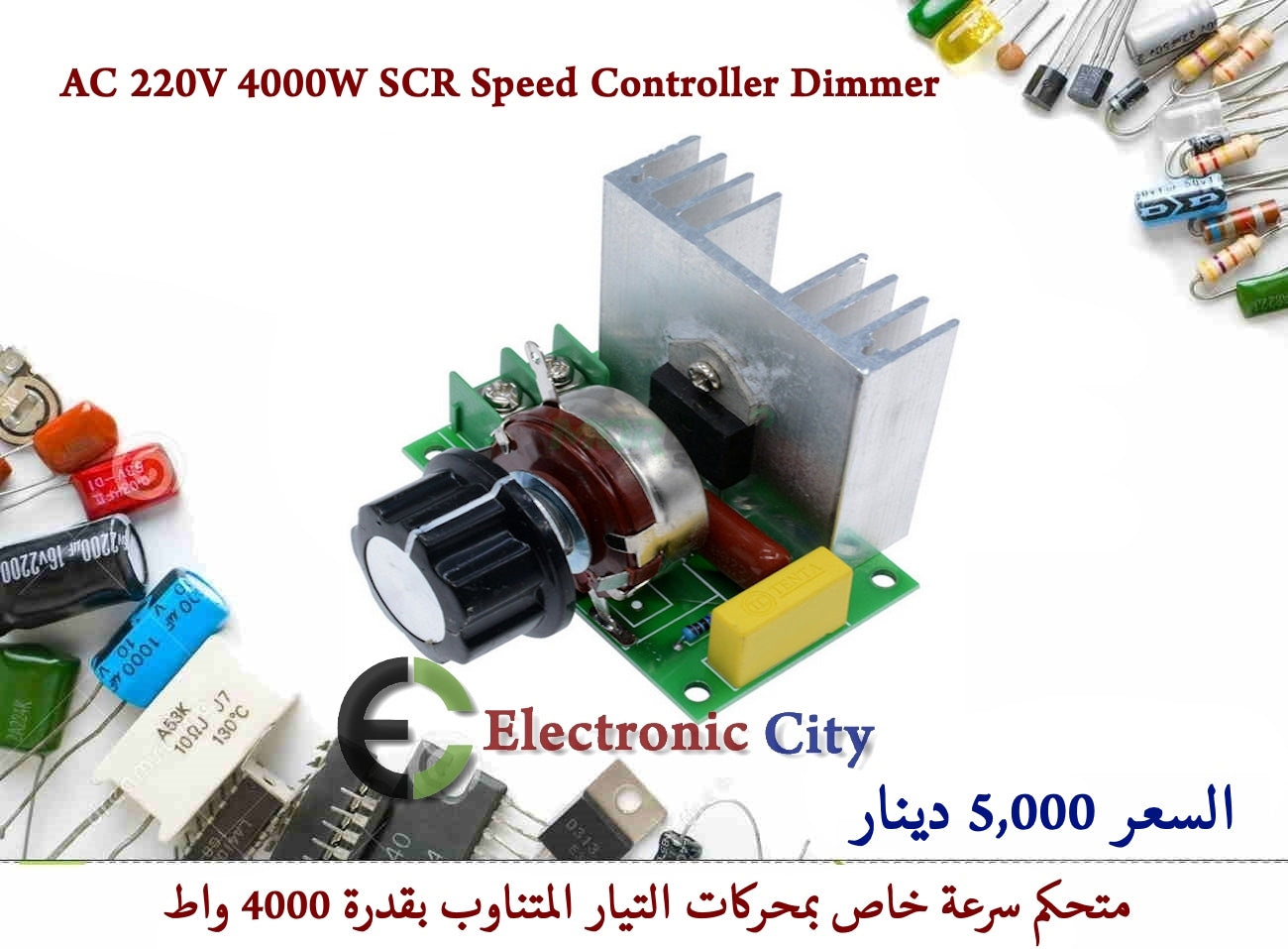 AC 220V 4000W SCR Speed Controller Dimmer #O1 012081
