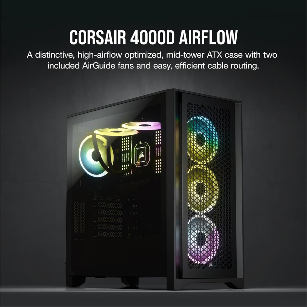 CORSAIR 4000D TOWER AIRFLOW CASE BLACK