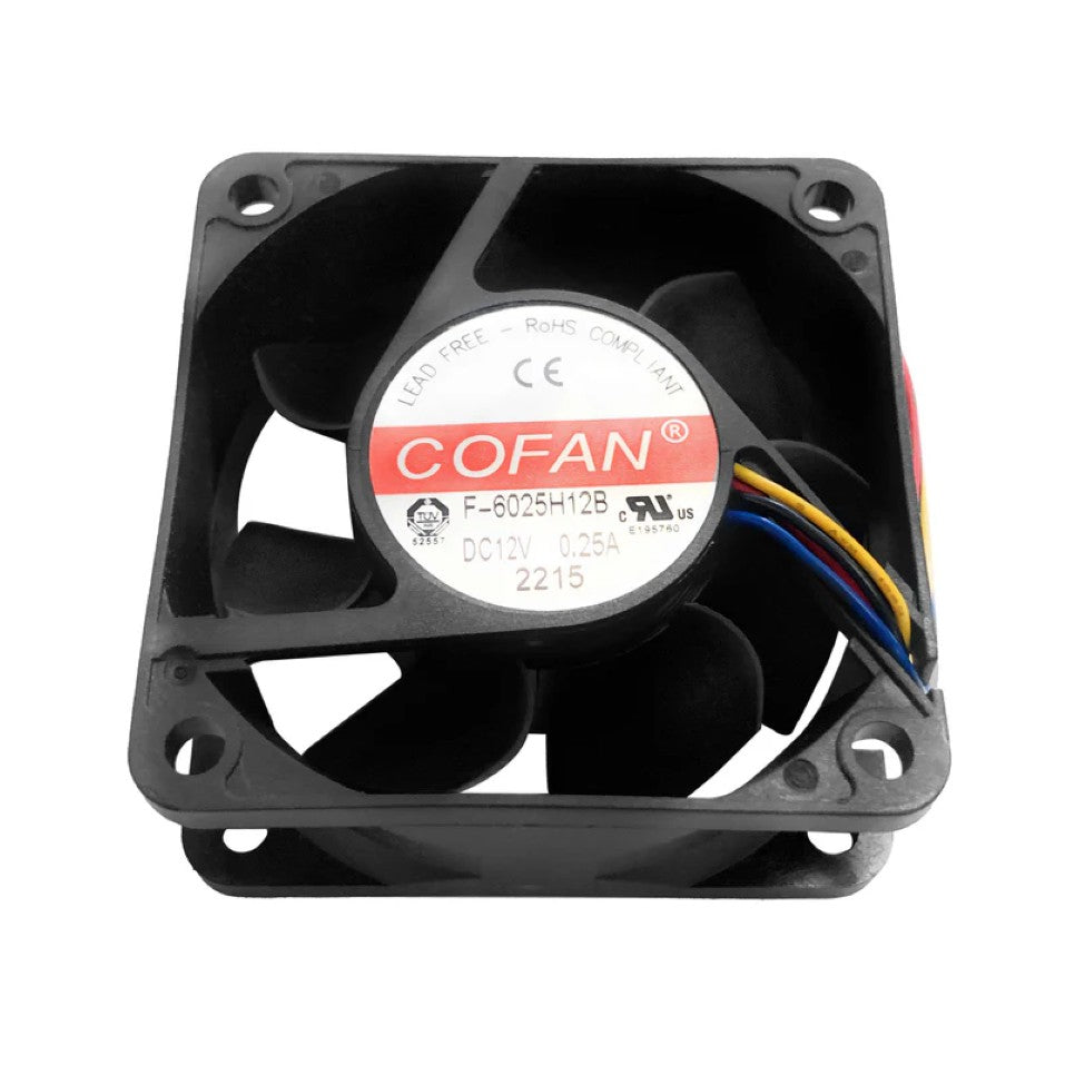 Cofan F-6025H12BCP 60x60x25mm 12V 0.15A DC PWM Fan