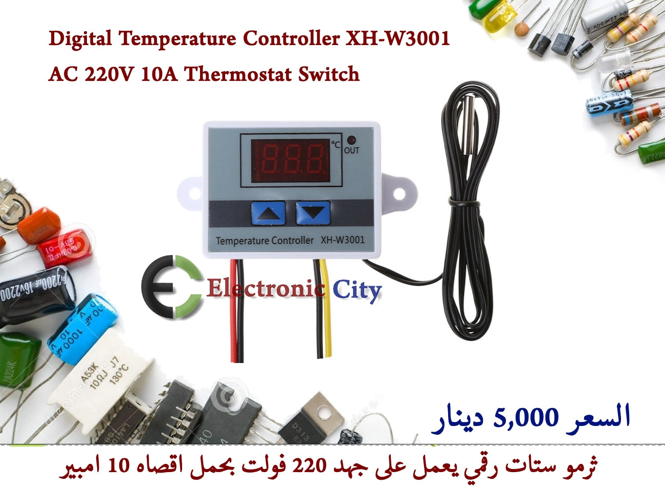 Digital Temperature Controller XH-W3001 AC 220V 10A Thermostat Switch #U9 012730
