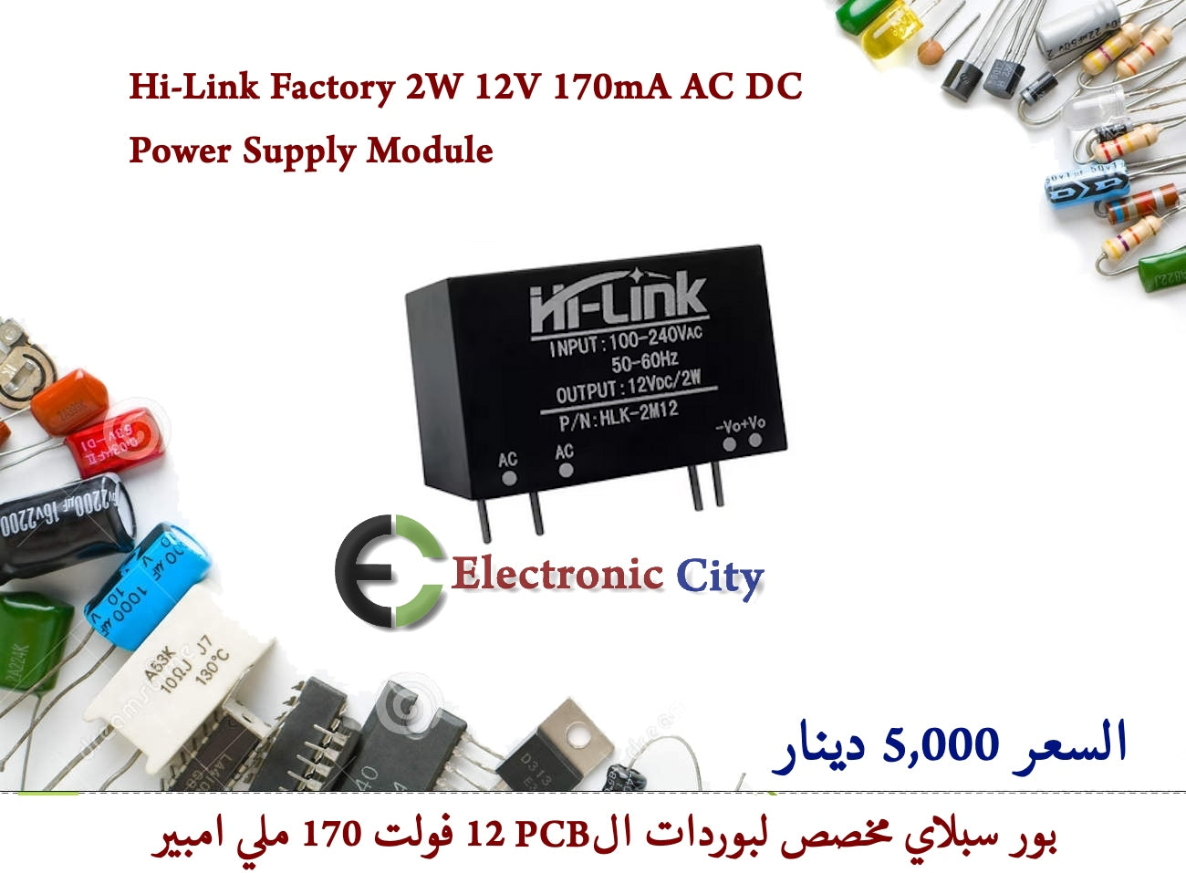 Hi-Link Factory 2W 12V 170mA AC DC Power Supply Module #P2 012550