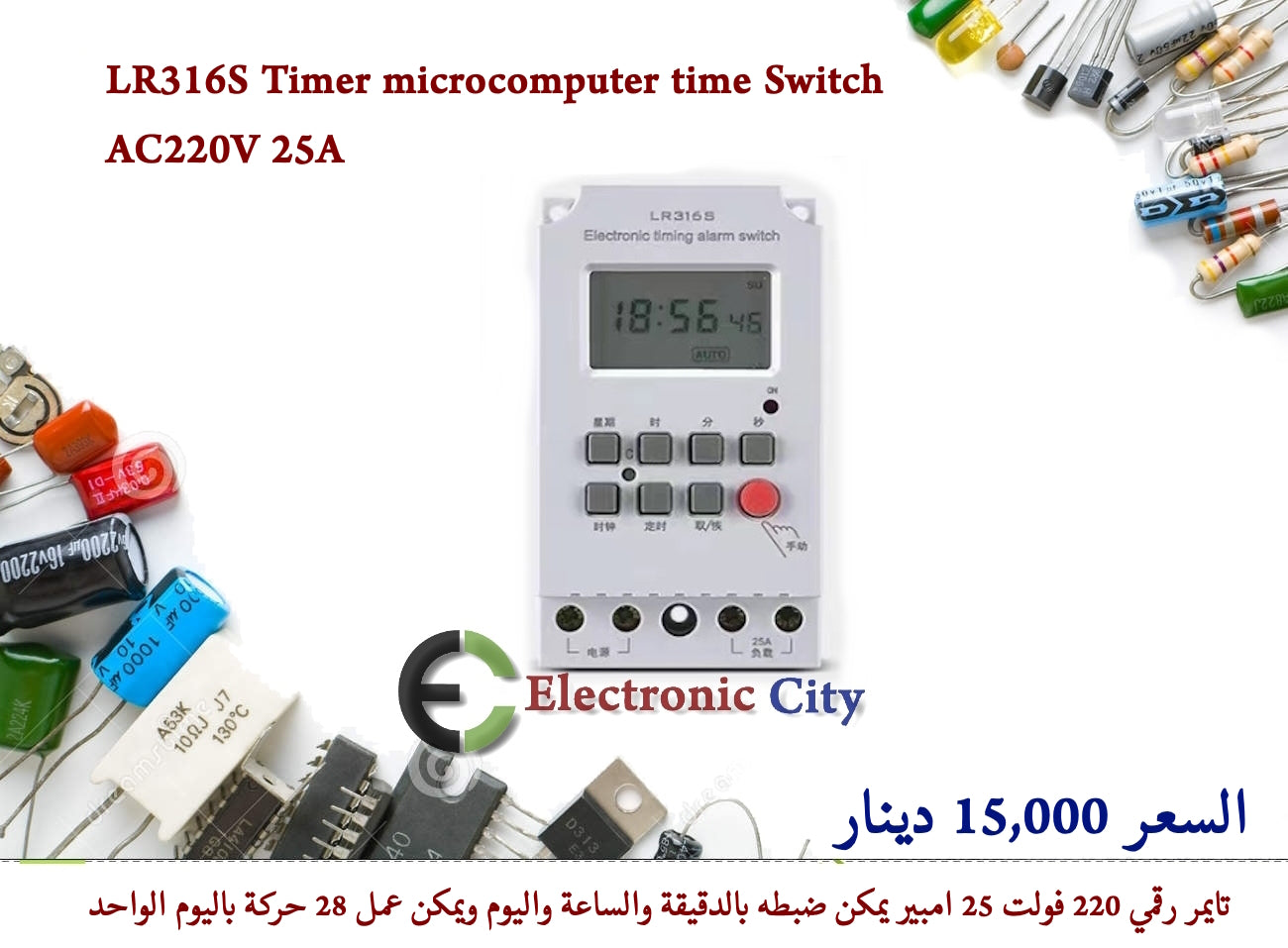 LR316S Timer microcomputer time Switch AC220V 25A #Q GYAI0088-011