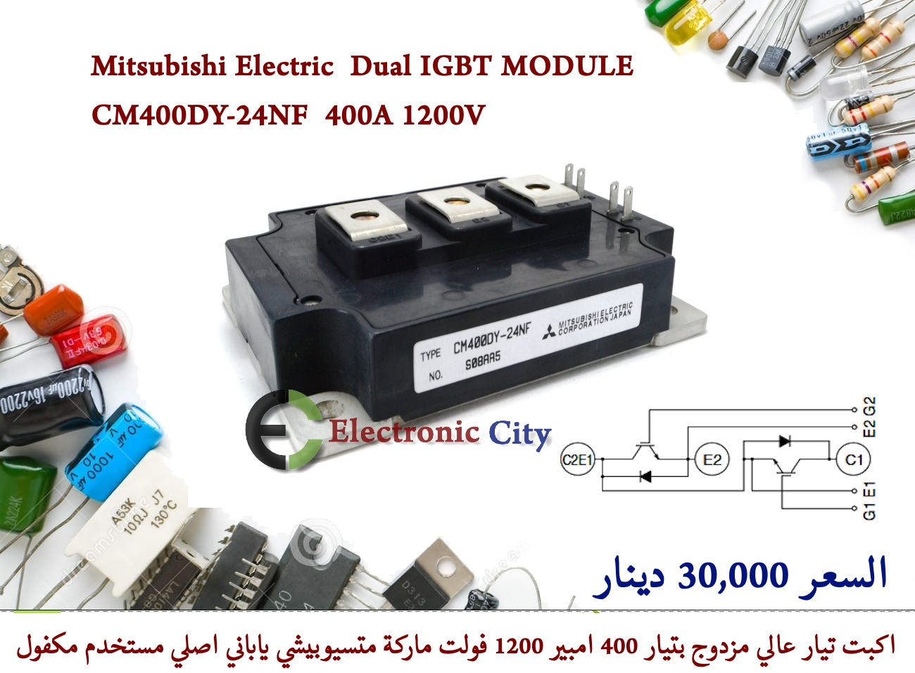 Mitsubishi Electric Dual IGBT MODULE CM400DY-24NF 400A 1200V