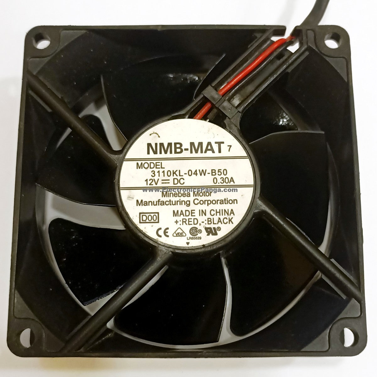 NMB-MAT 3110KL-04W-B50 12V DC 0.30A 2-wires Inverter Cooling Fan 80X80X25mm (Used)55878