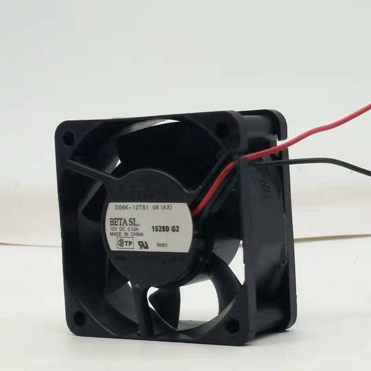 Nidec D06K-12TS1 08 DC12V 0.12A 6cm 6025 2-pin inverter cooling fan (Used)