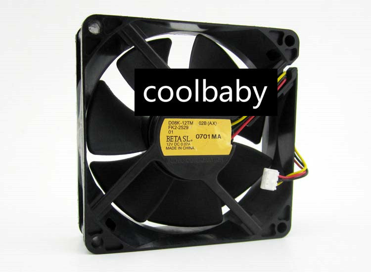 Nidec D08K-12TM Graphics card cooling fan DC24V 0.07A 3Pin (Used)