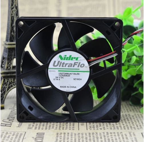 Nidec U92T24MUA7 9cm 9225 24V 0.14A Chassis Cooling Fan Quiet (Used) 55877