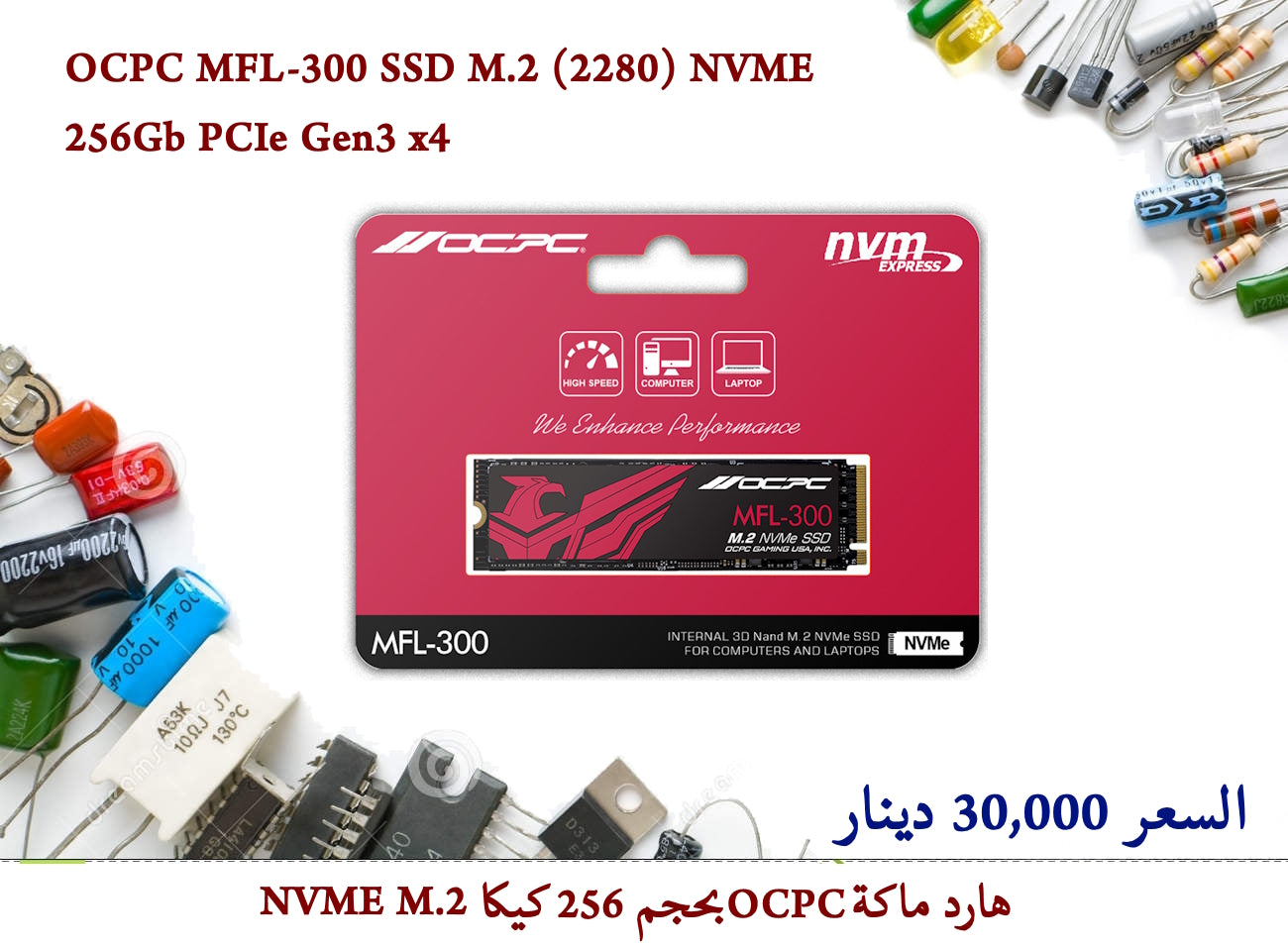 OCPC MFL-300 SSD M.2 (2280) NVME 256Gb PCIe Gen3 x4