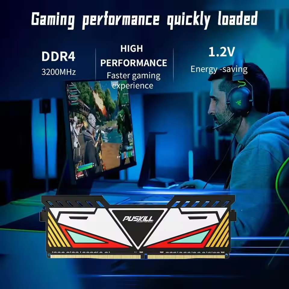 PUSKILL DDR4 RAM 16GB 3200MHz Desktop PC Memory