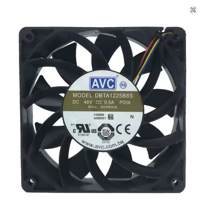 AVC DBTA1225B8S P006 12cm 48V 0.5A 120x120x25mm Server Cooling Fan 4-Wire 55868