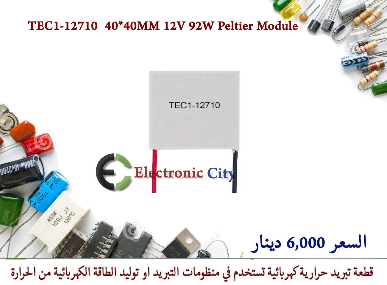 TEC1-12710 40X40MM 12V 92W Peltier Module