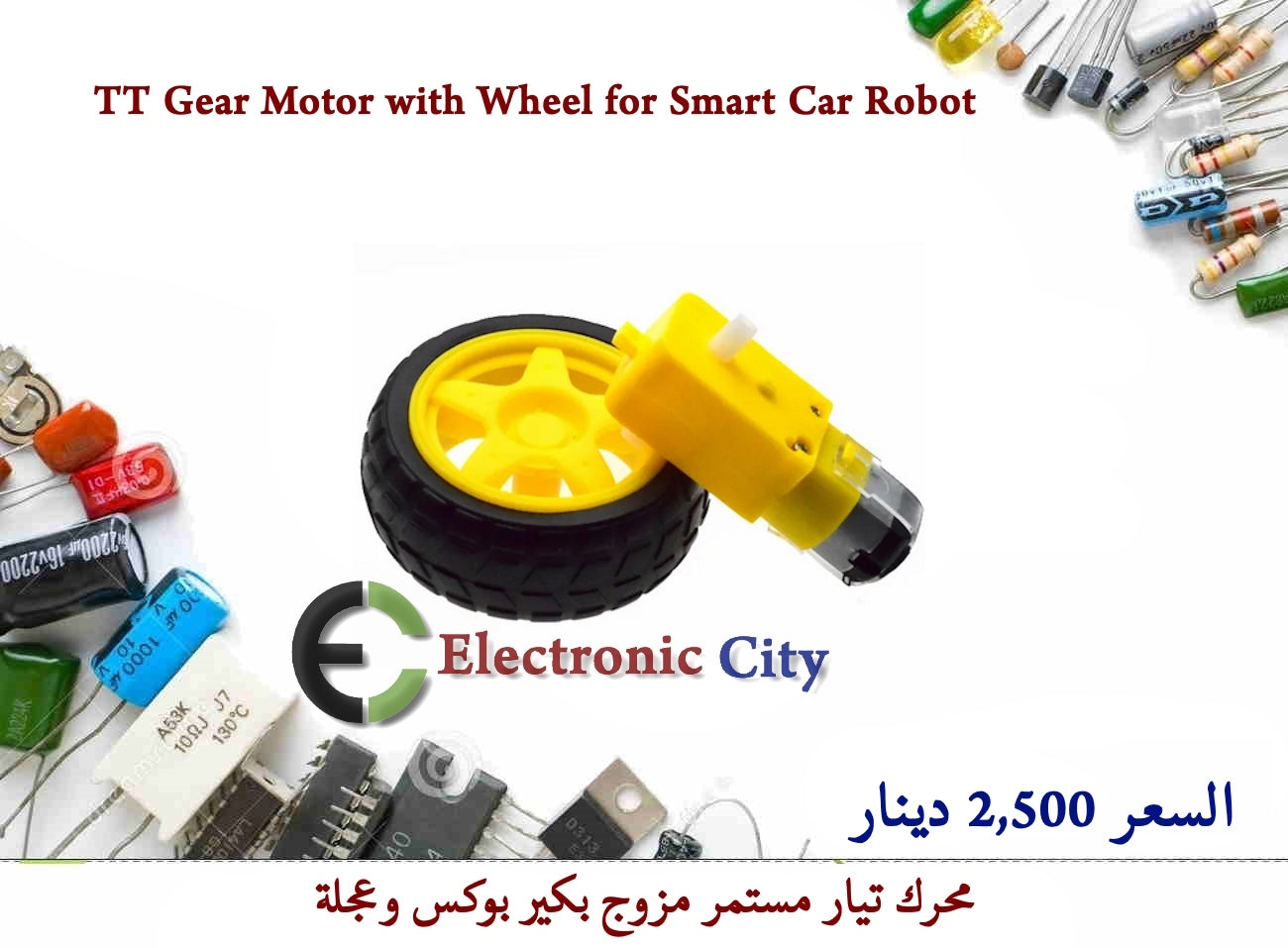 TT Gear Motor with Wheel for Smart Car Robot #V2 GXRA0718-001