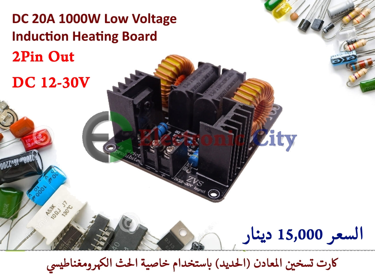 Voltage Induction Heating Power Supply Module 12V-31V 1000W 20A #L3 011055