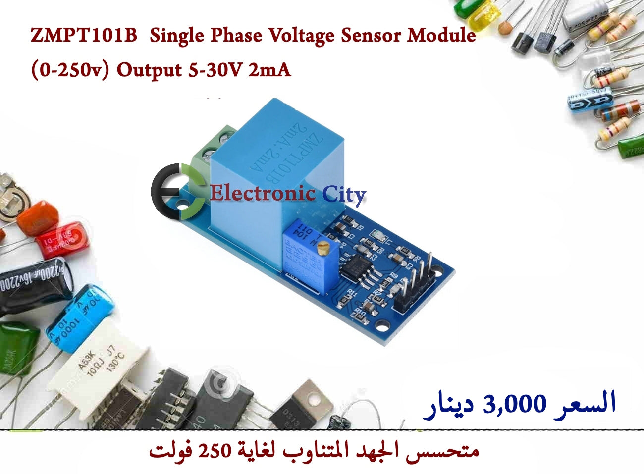 ZMPT101B Single Phase Voltage Sensor Module (0-250v) Output 5-30V 2mA #BB11 X12863