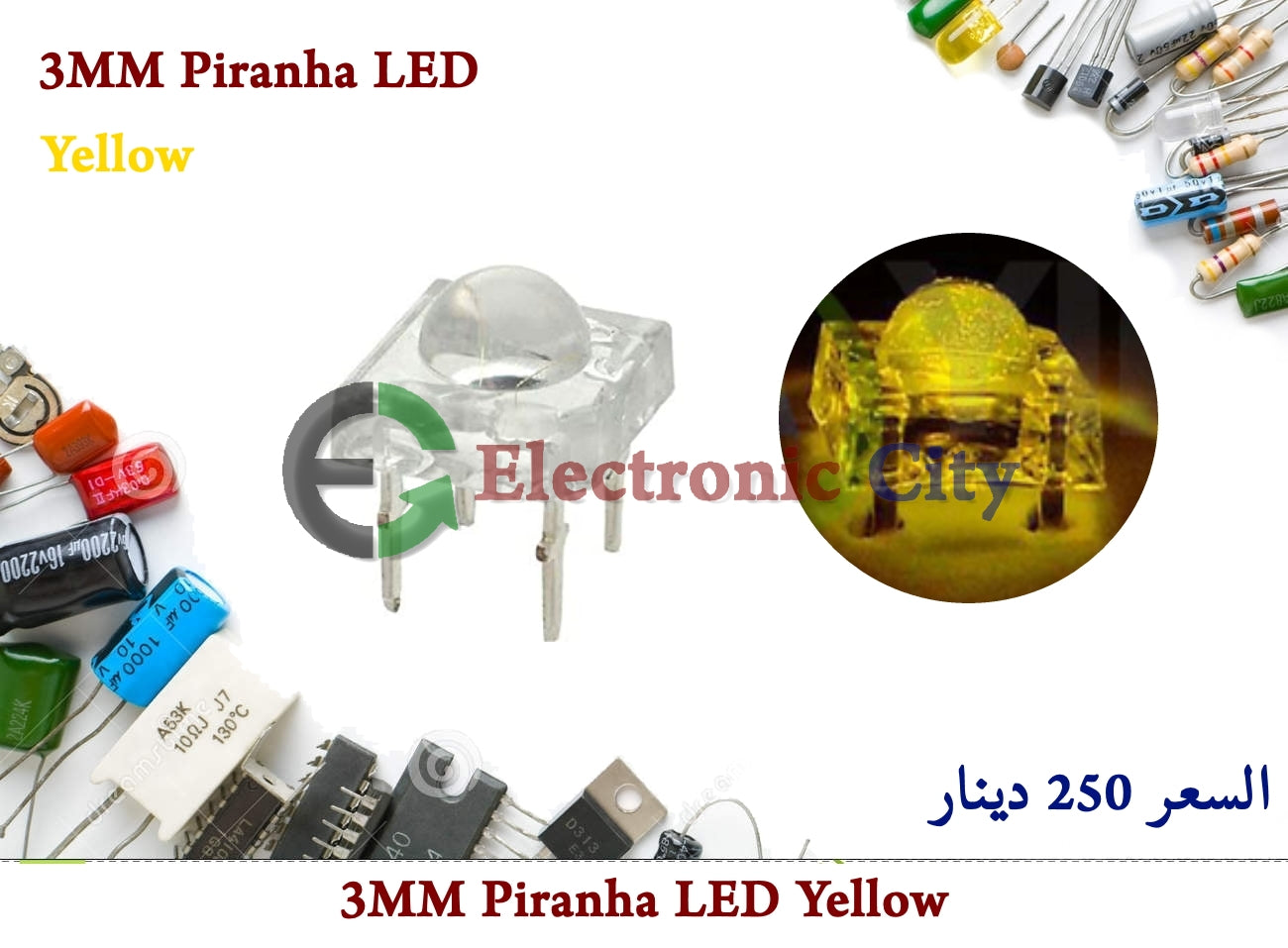3MM Piranha LED Yellow