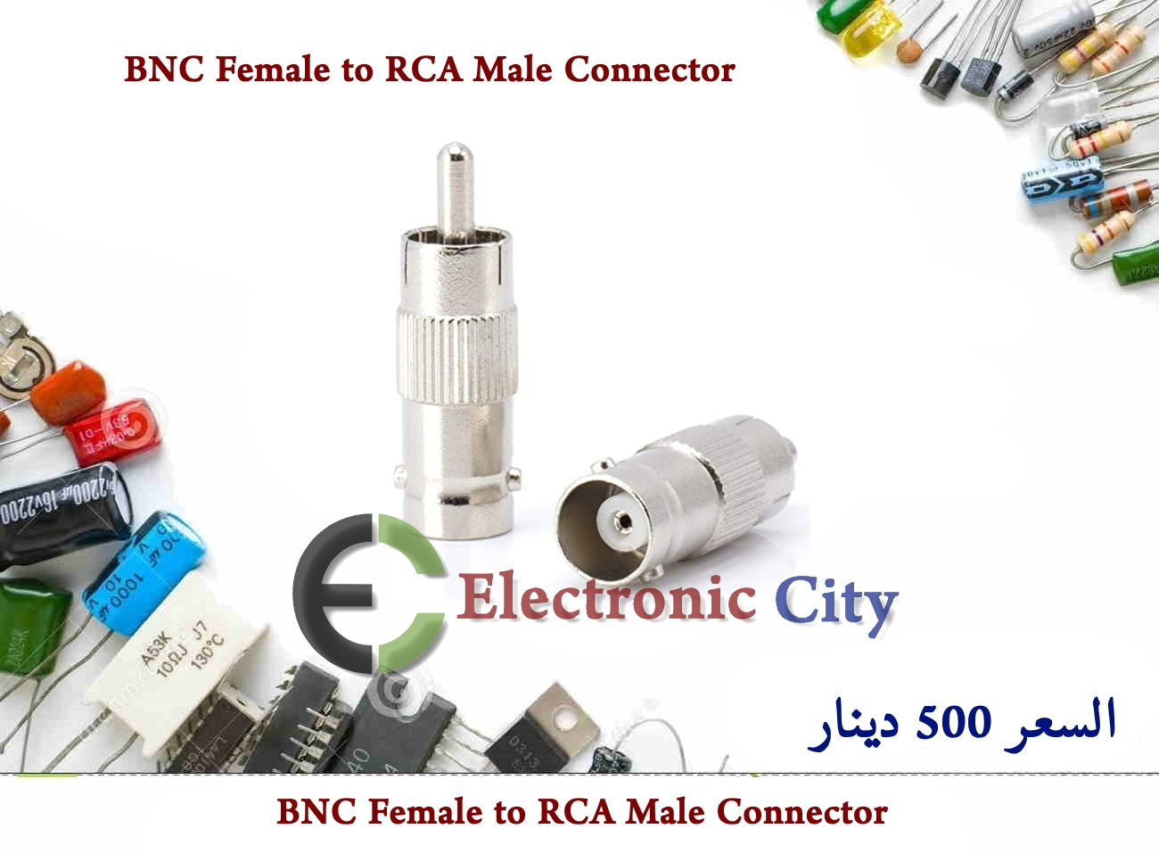 BNC Female to RCA Male Connector