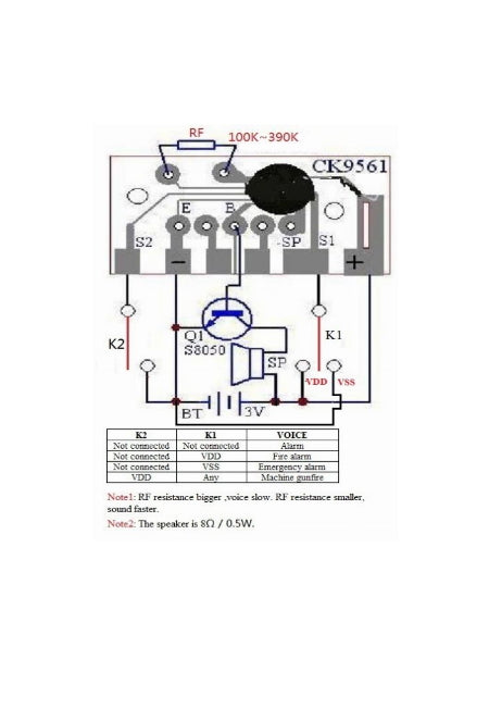 CK9561 Alarm Module 4 Kind of Sound #Q8 012473 Or 01194110