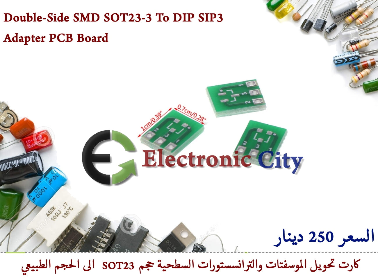 Double-Side SMD SOT23-3 To DIP SIP3 Adapter PCB Board #Q10 GXRA0681-005