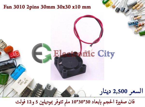 Fan 3010 2pins 30mm 30x30 x10 mm 12V #I11 Z-JL0089B