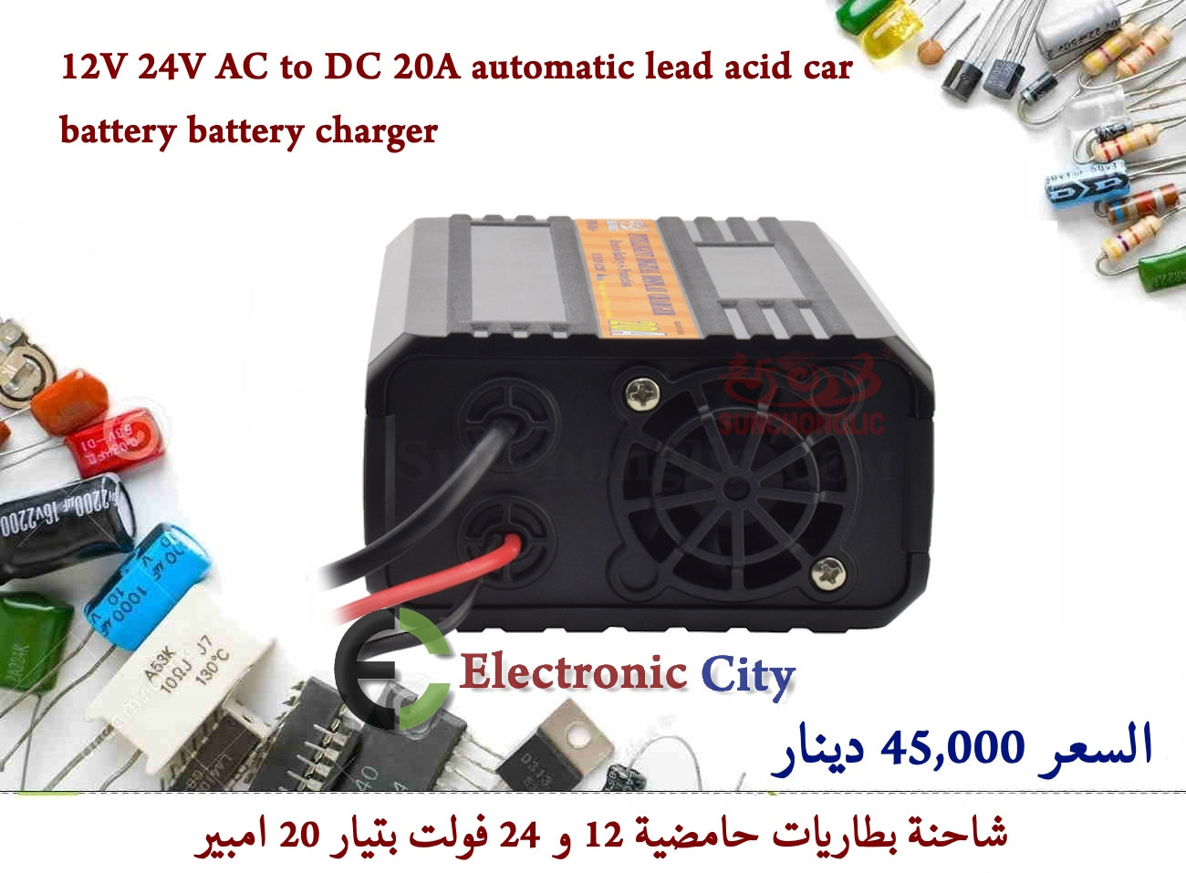 12V 24V AC to DC 20A automatic lead acid car battery battery charger  1226229