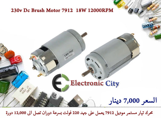 230v Dc Brush Motor 7912  18W 12000RPM  #T12