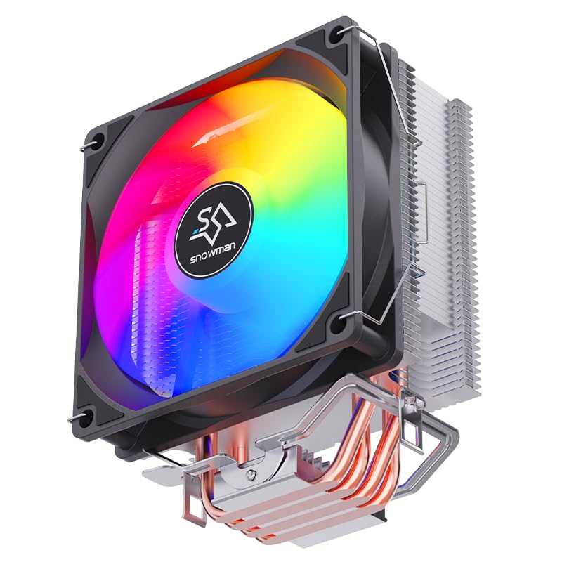 C400 CPU Air Cooler with 4 Heat Pipes, 120mm ARGB PWM Fan, Motherboard Sync ARGB Lighting, 5V 4-pin CPU Cooler, Compatible with AMD RyzenIntel LGA 1700115X