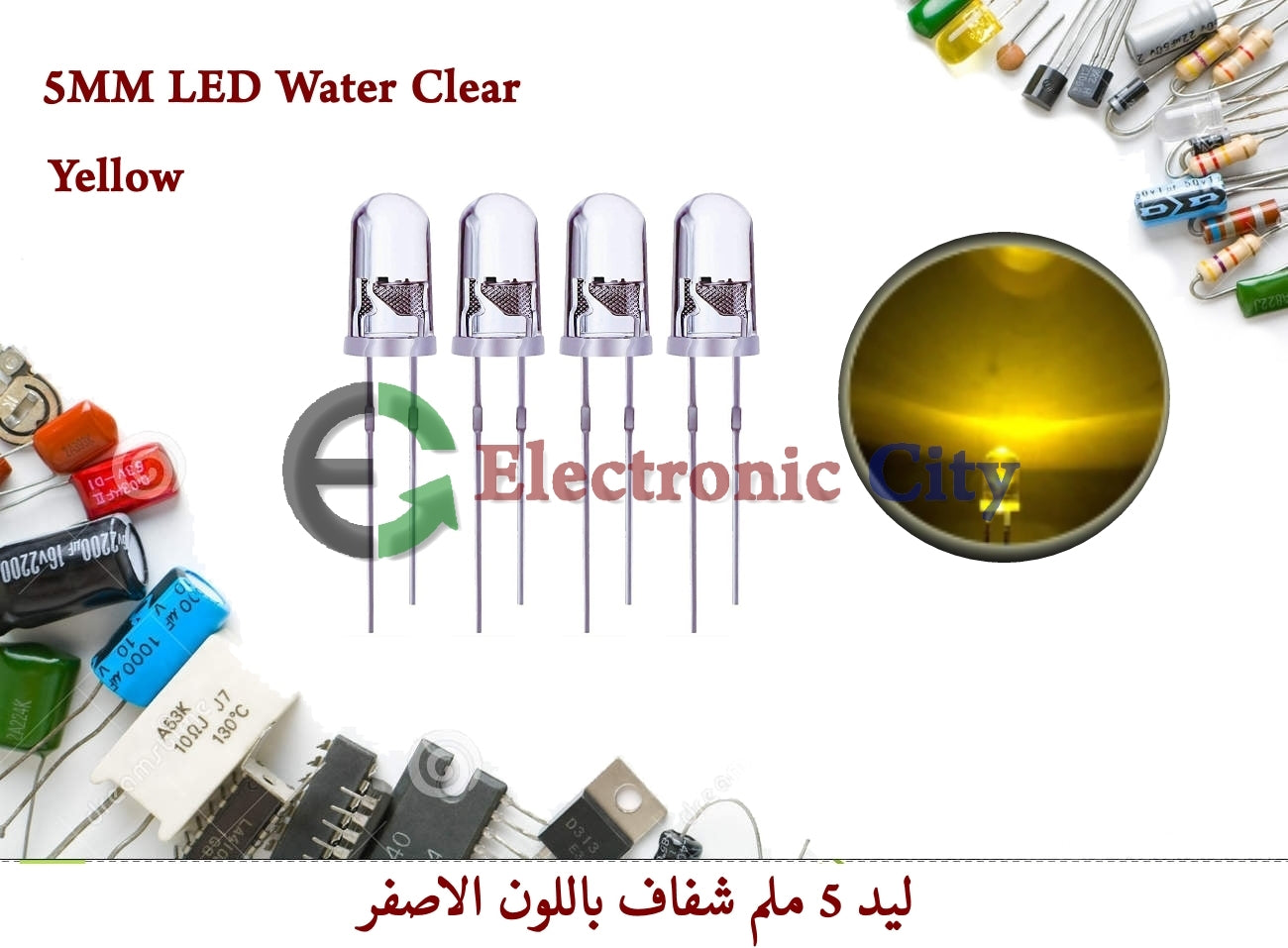 5MM LED Water Clear ( 8pcs/Lot)