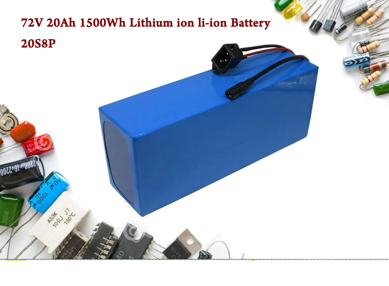 72V 20Ah 1500Wh Lithium ion li-ion Battery 20S8P