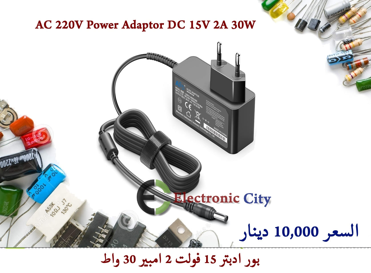 AC 220V Power Adaptor DC 15V 2A 30W