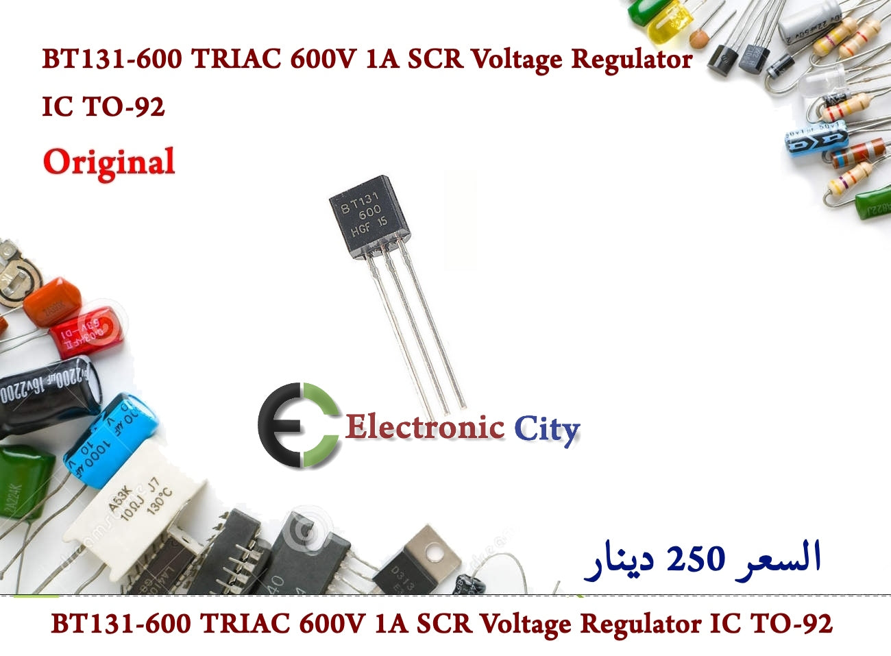 BT131-600 TRIAC 600V 1A SCR Voltage Regulator IC TO-92
