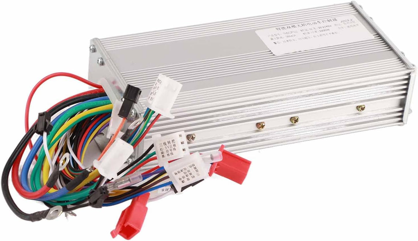 Brushless Controller, 36V/48V 1000W Brushless Motor Sine Wave Controller for Electric Bicycle Scooter Tricycle Brush Motor Control