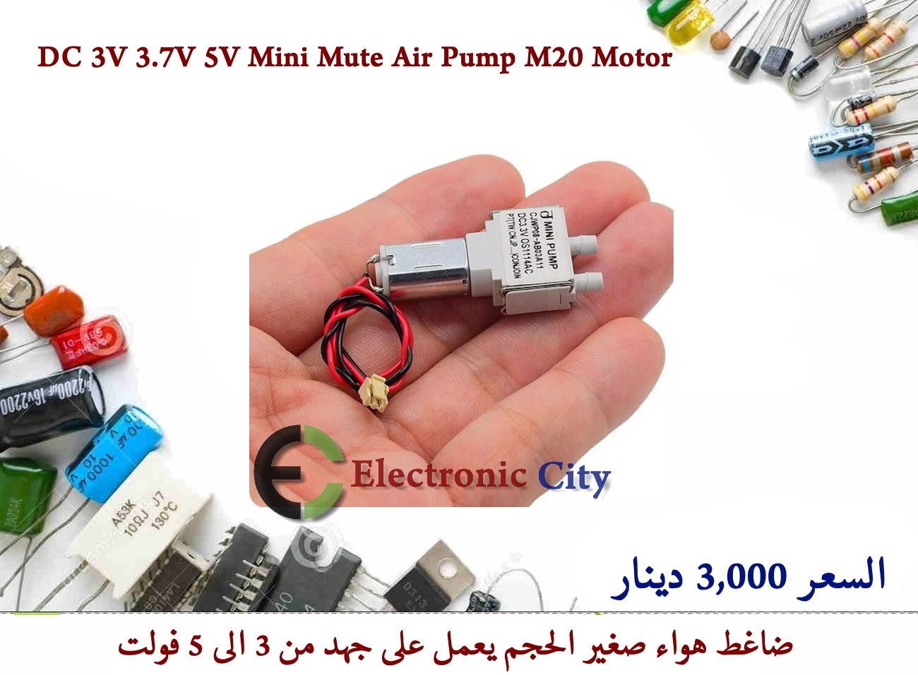 DC 3V 3.7V 5V Mini Mute Air Pump M20 Motor #X2 012488