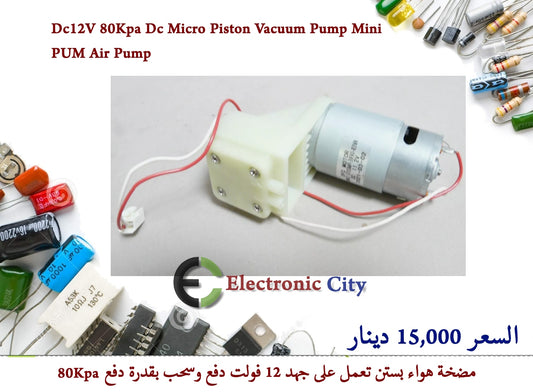 Dc12V 80Kpa Dc Micro Piston Vacuum Pump Mini PUM Air Pump