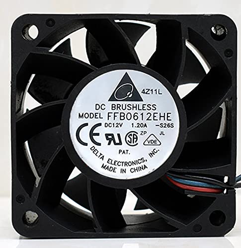 Delta FFB0612EHE Axial Fan 12v-1.20a Dc Brushless Air Cooling Fan 8000 Rpm 60  60  38mm 3wire 55852