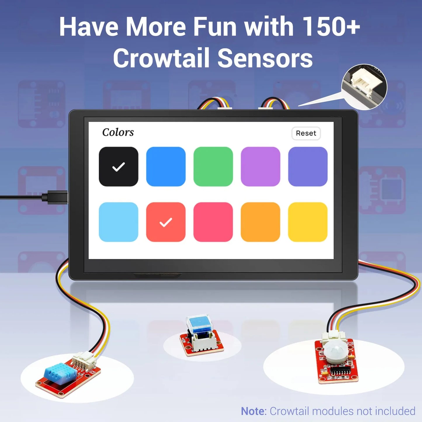 CrowPanel 7.0″ HMI ESP32 Display 800×480 RGB TFT LCD Touch Screen With Acrylic Case