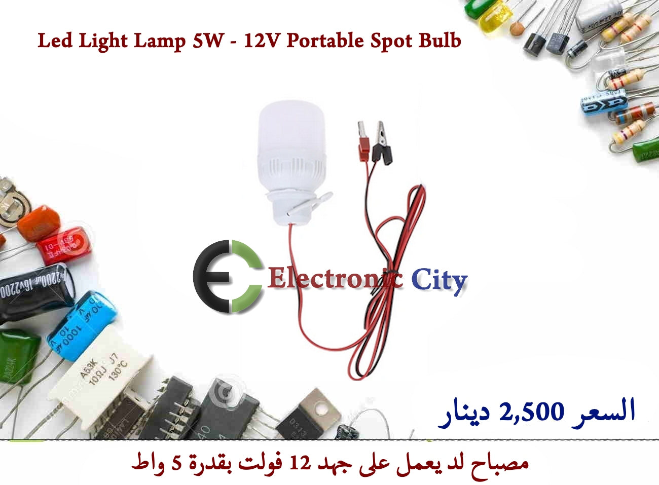Led Light Lamp 5W - 12V Portable Spot Bulb
