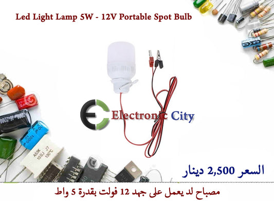 Led Light Lamp 5W - 12V Portable Spot Bulb