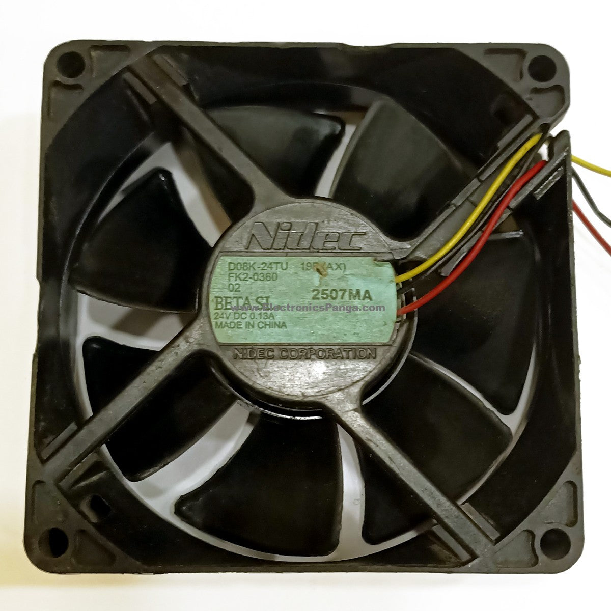 NIDEC-D08K-24TU  24VDC 0.13A 3-wires Inverter Cooling Fan (Used)