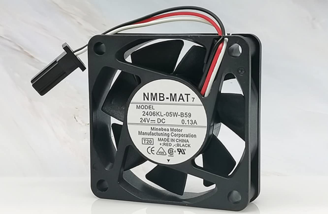 NMB 2406KL-05W-B59 60X60X15MM 24V 4600RPM 18.3CFM 6CM 3-Wire Cooling Fan (Used)