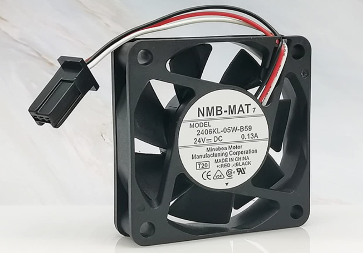 NMB 2406KL-05W-B59 60X60X15MM 24V 4600RPM 18.3CFM 6CM 3-Wire Cooling Fan (Used)