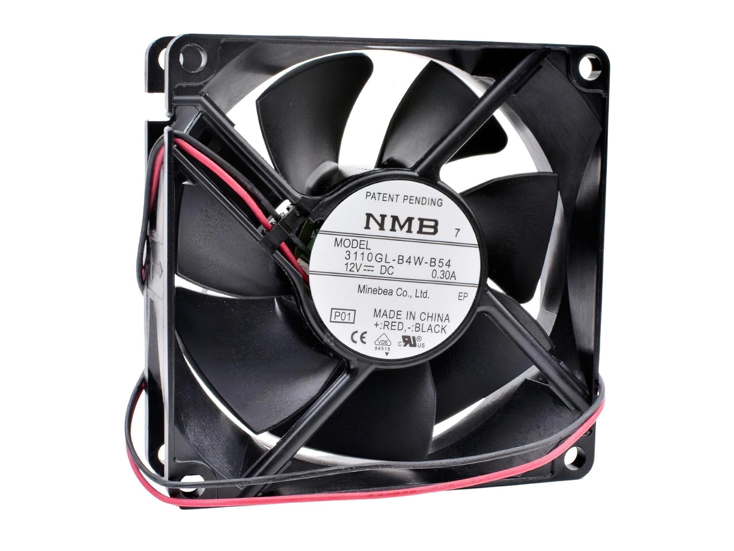 NMB 3110GL-B4W-B54 Fan 80x80x25mm DC12V 0.30A 3400 RPM Brushless Air Cooling Fan (Used)