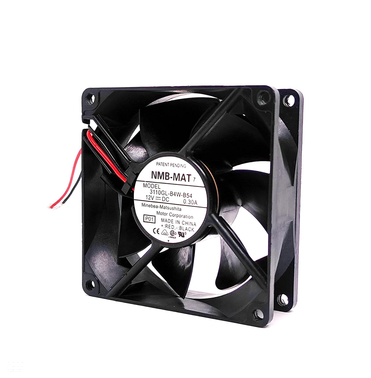 NMB 3110GL-B4W-B54 Fan 80x80x25mm DC12V 0.30A 3400 RPM Brushless Air Cooling Fan (Used)