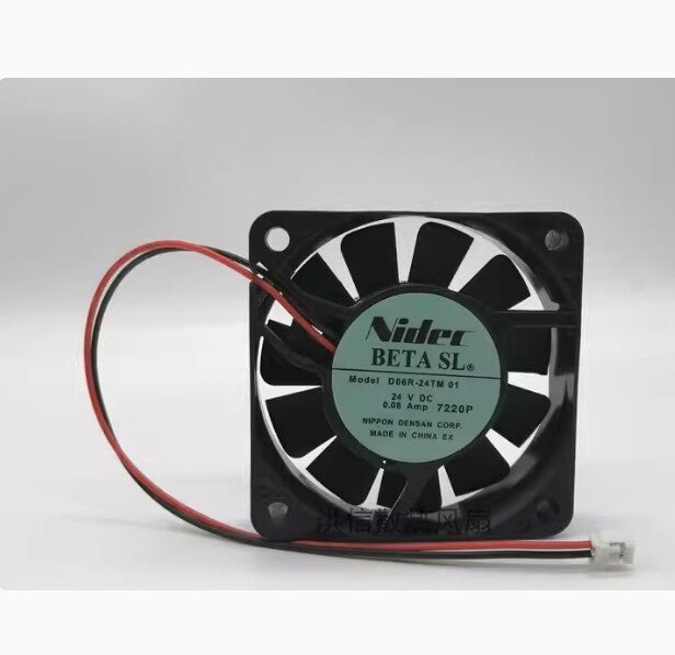Nidec 6015 D06R-24TM 01 DC24V 0.08A 60  15mm inverter fan (Used)