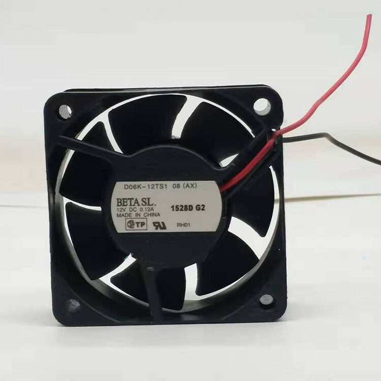 Nidec D06K-12TS1 08 DC12V 0.12A 6cm 6025 2-pin inverter cooling fan (Used)