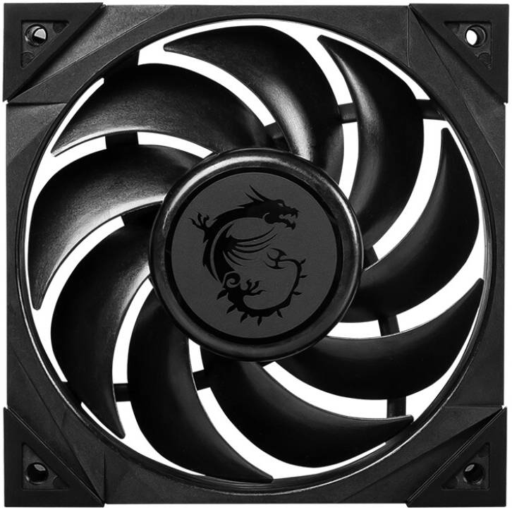 MSI MEG Silent Gale P12 Case Fan, 120mm x 120mm Fan Size, 2000 RPM Fan Speed, 56.2 PLA12025S12H-4